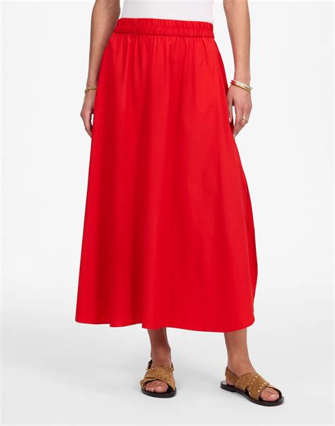 Poplin Midi Skirt