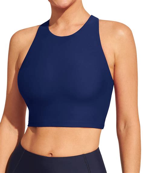 Snapklik.com : Womens Swim Bra - Adjustable Strap Padded Sports Bra ...