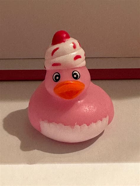 Strawberry Cupcake Rubber Duck Office Gift, Collector Duck, Dashboard ...