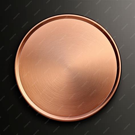 Premium AI Image | Copper Coin Blank Template with Metal Texture for ...