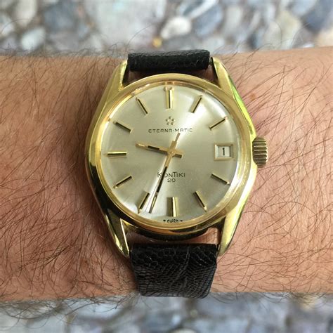 Gold watch leather band online