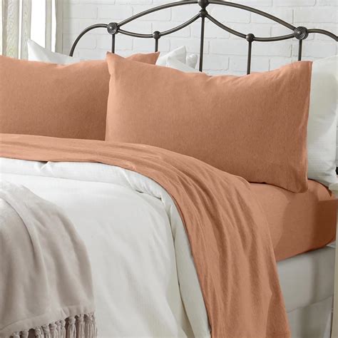 Amazon.com: Great Bay Home Cotton Jersey Knit Twin Sheet Set - Ultra ...