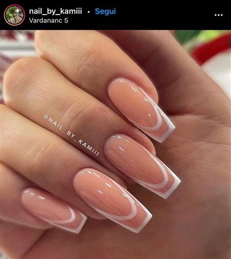 Empty french square nails | Nails, Acrylic nails coffin short, Square nails