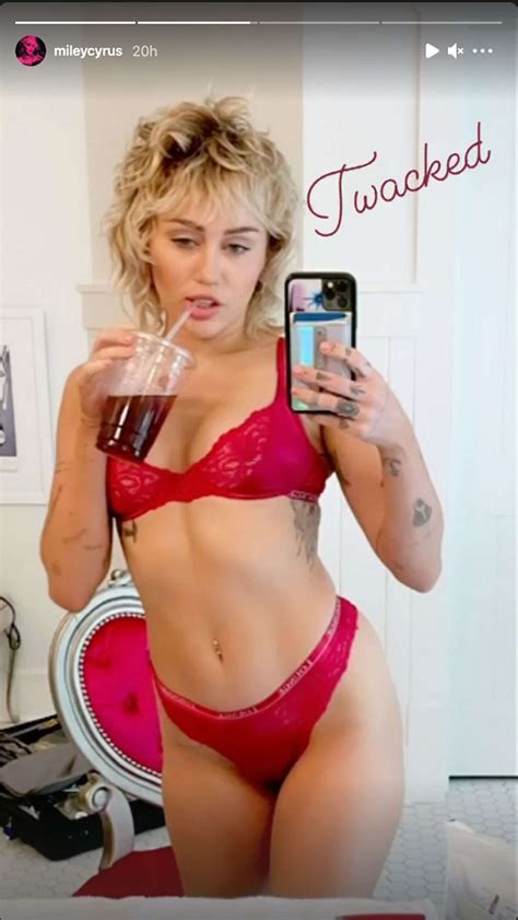 Miley Cyrus Pink Bikini Off