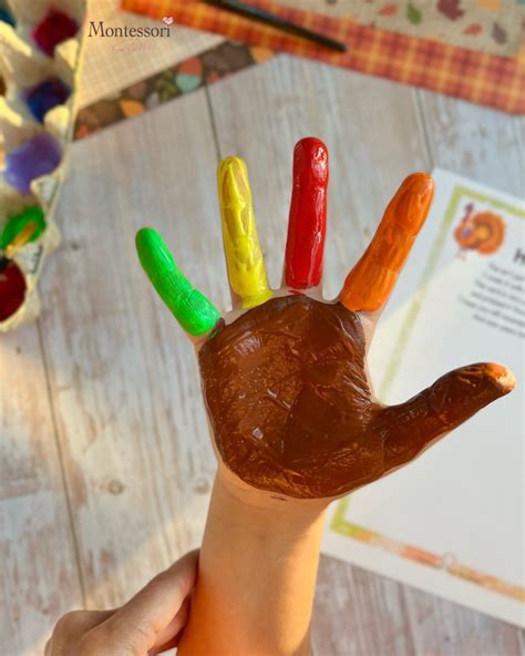 How to Make Cute Turkey Handprint Thanksgiving Kids Craft | Montessori ...