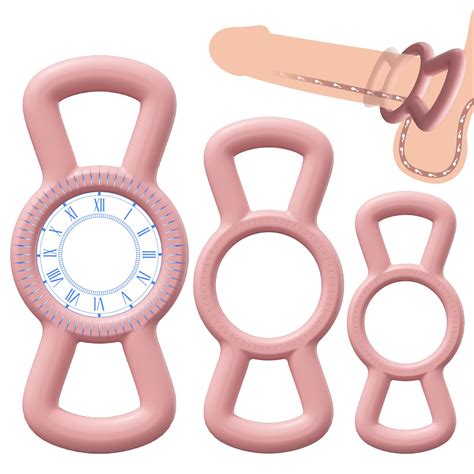 Amazon.com: Silicone Sex Toys Penis Ring Set with 3 C-Ring Set - Helps ...