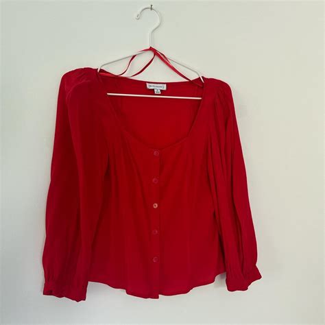 Warehouse Women's Red Blouse | Depop