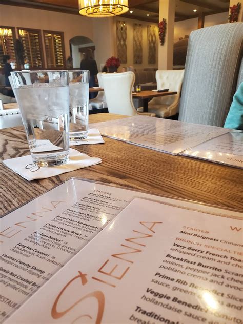 Menu at Sienna Restaurant El Dorado Hills, El Dorado Hills