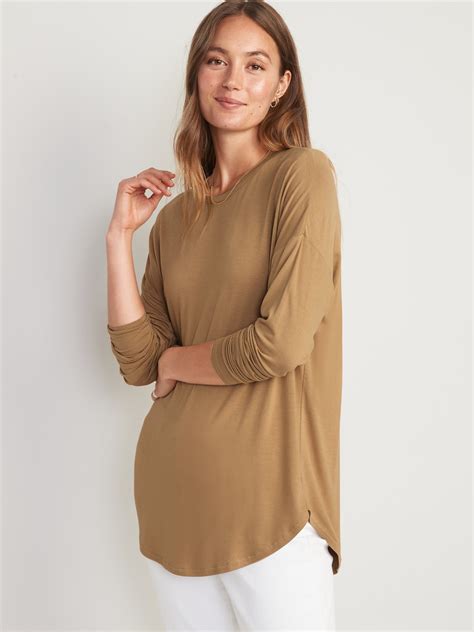 Long-Sleeve Luxe Tunic T-Shirt | Old Navy