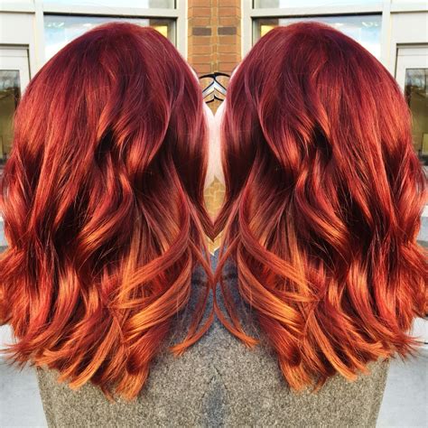 Red to copper color melt | Color melting hair, Copper hair color ...