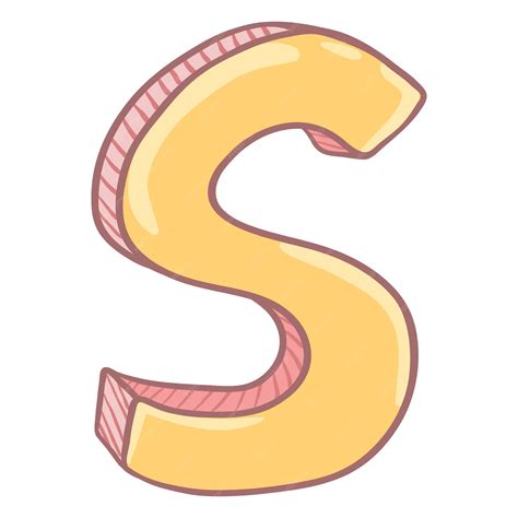 Premium Vector | Vector single cartoon illustration the letter s