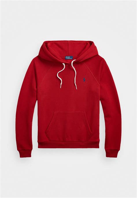 Polo Ralph Lauren SHRUNKEN FIT FLEECE HOODIE - Kapucni - madison red ...