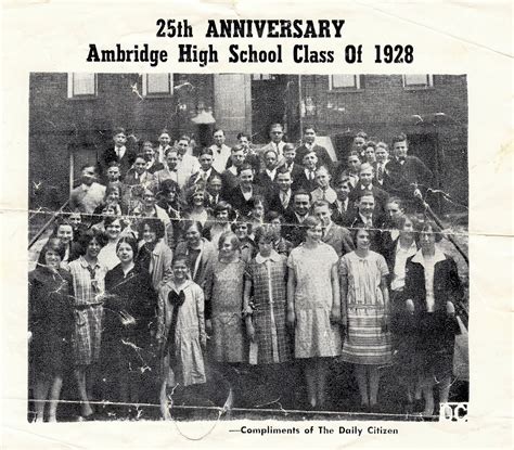 Ambridge Memories: Class photo: Ambridge High School Class of 1928