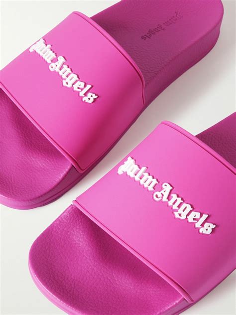 Palm Angels - Pool Logo-Embossed Rubber Slides - Pink Palm Angels