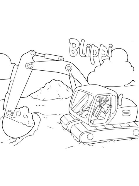 Blippi Finecoloringpages Sketch Coloring Page