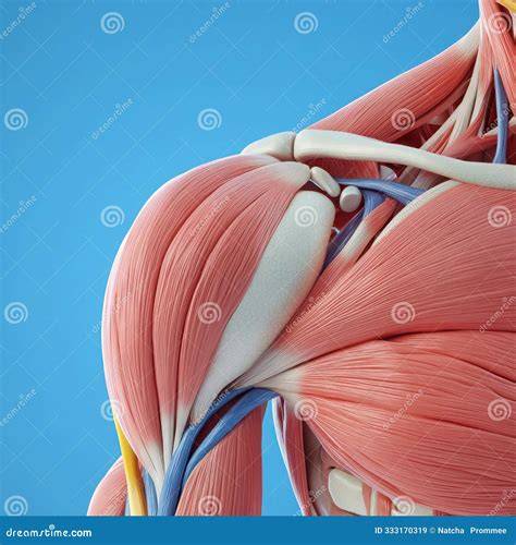 Human Anatomy Shoulder Muscle System Used for Medical Purposes. Stock Image - Image of clothing ... - Human Anatomy Shoulder Muscles