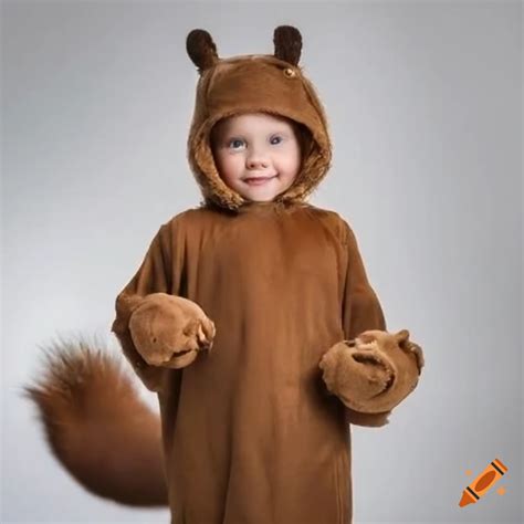 Child in a squirrel costume