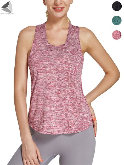 PULLIMORE Womens Workout Tank Tops Sleeveless Racerback Yoga Tops ...