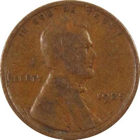 1925 Lincoln Wheat Cent G Good Penny 1c Coin
