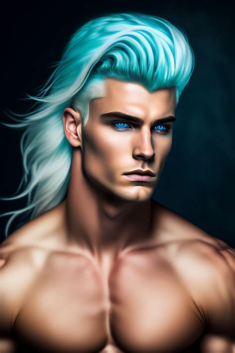 Lexica - Handsome, detailed, photography, male, siren, icy blue eyes ...