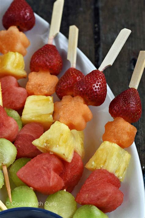 Fresh Fruit Skewers In Pineapple Mini Fresh Fruit Kebabs (Serves 8)