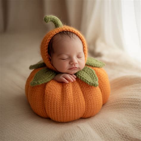 +5 Cute Newborn Pumpkin Costume Ideas for Fall Photos