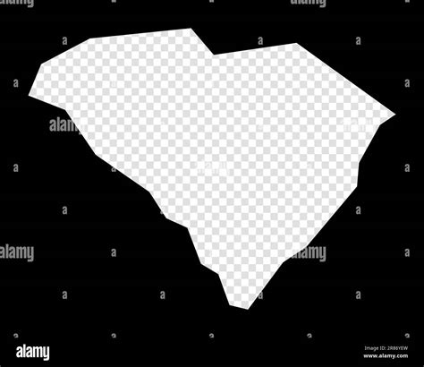 Stencil map of South Carolina. Simple and minimal transparent map of ...