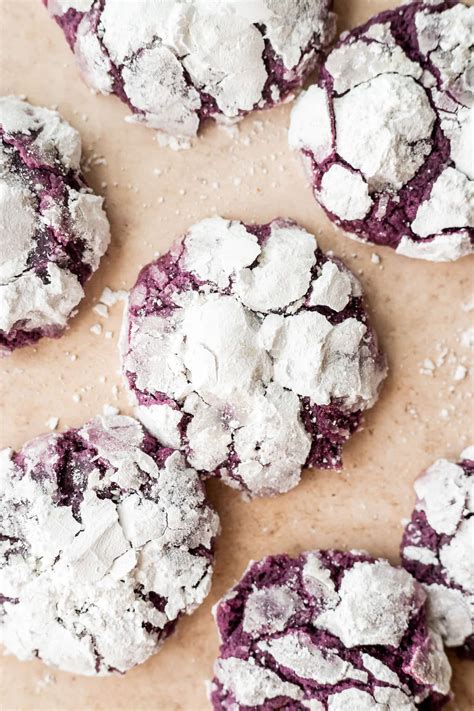 Soft & Chewy Ube Crinkle Cookies - Cooking Therapy