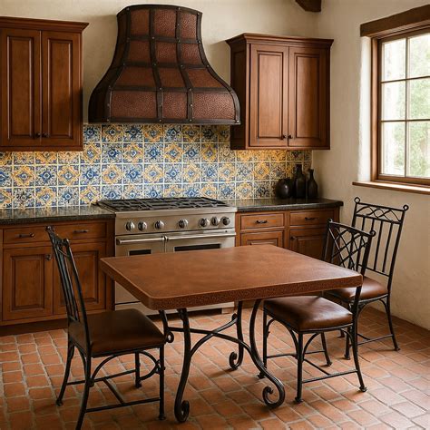 Handmade Copper Range Hood - Spanish Colonial Style