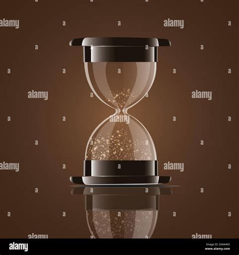 True transparent sand hourglass isolated on white background. Simple ...