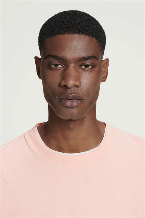 RELAXED SLUBBED COTTON-LINEN T-SHIRT - APRICOT - Men | H&M GB