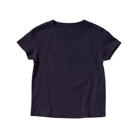Blank Navy T-shirt Crew Neck Short Sleeve for Kids 11728281 PNG