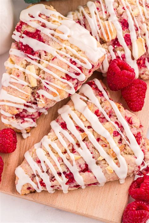 White Chocolate Raspberry Scones - xoxoBella