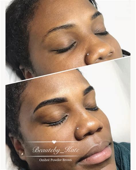 Ombre powder eyebrow tattoo. No more makeup! | Powdered eyebrows, Photo ...
