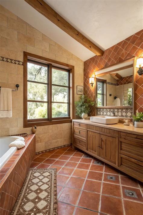 18+ Inspiring Terra Cotta Bathroom Ideas