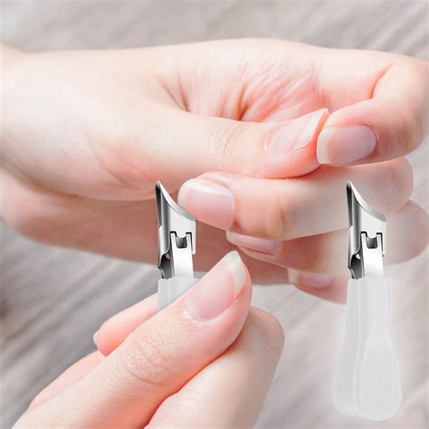 LutIedan Nail Clippers Wide Jaw Opening Anti-Splash Slanted Nail ...