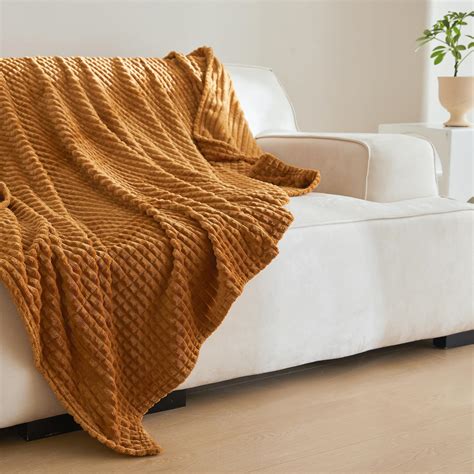 Amazon.com: lifein Fall Throw Blanket for Couch-Soft Burnt Orange Boho ...