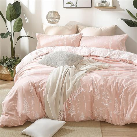 Amazon.com: Love's cabin Dusty Rose Pink Twin Comforter Set - Twin Size ...