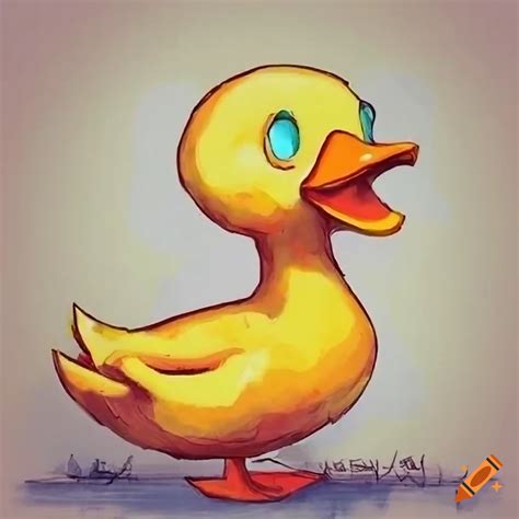 duck coloring page cute cartoon - Duck Coloring Page Cute Cartoon ...