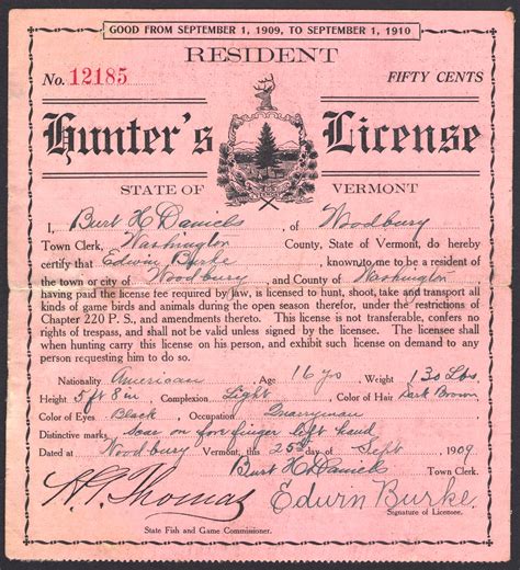 Vermont Hunting Guide License at Bryan Polley blog