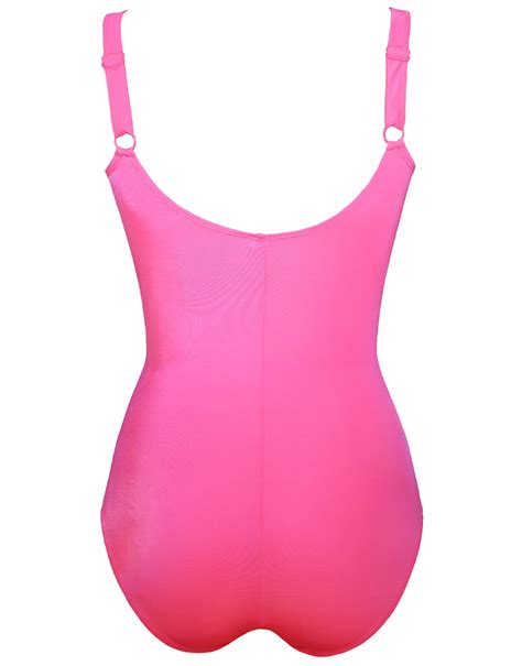 Lucille Longer Length Swimsuit - Pink – Halocline Swimwear