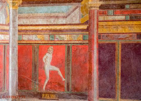 POMPEII-A beautifully vibrant fresco from the Villa dei Misteri, one of ...