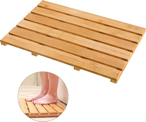 Amazon.com: Generic Bamboo Bath and Shower Mat - Non Slip Wood Design ...