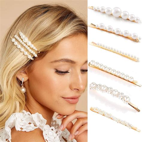 Amazon.com : 18 Pcs Pearl Hair Clips Large Hair Clips Barrette Hair for ...