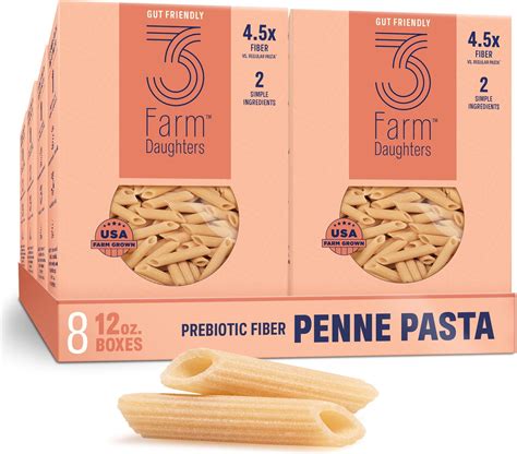 Amazon.com : Three Farm Daughters High Fiber Pasta Penne Pack, Low GI ...