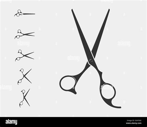 Set hair cut scissor icon. Scissors vector design element or logo ...