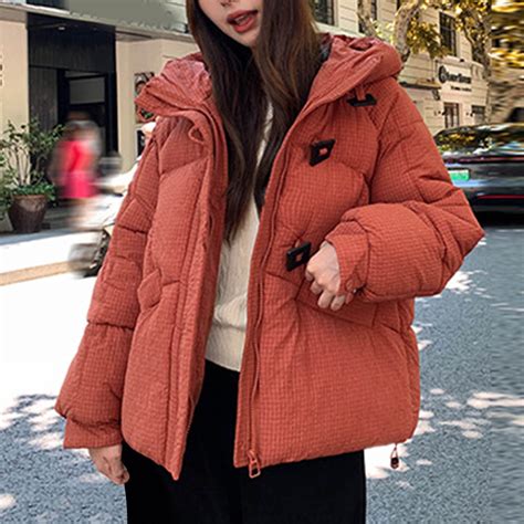 UPPADA Women's Long Winter Puffer Jacket Stand Collar Zip Baggy Down ...