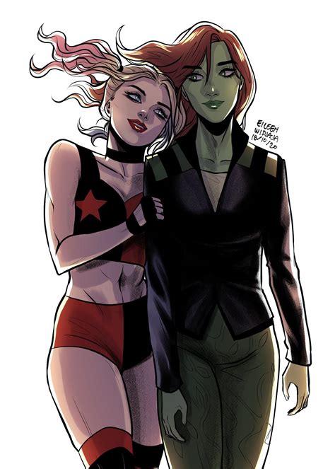 [Artwork] Poison Ivy and Harley Quinn by @leendraws : r/DCcomics