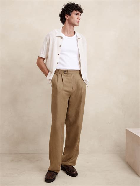 Agustin Relaxed Linen-Blend Pant | Banana Republic