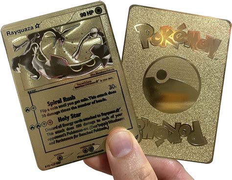 Rayquaza Gold Star Custom Metal Pokemon Card | Etsy